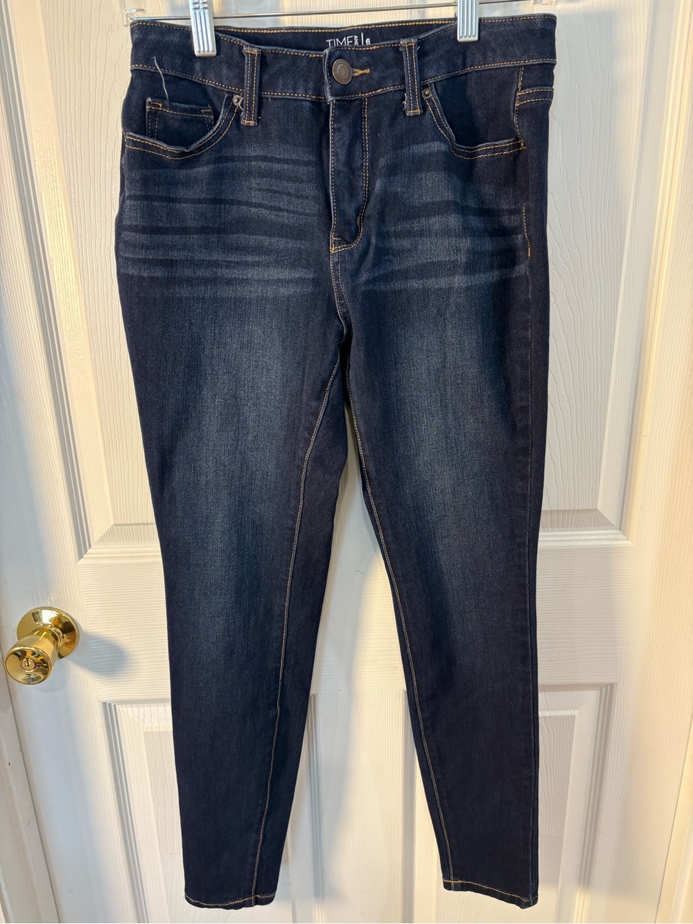 Time and Tru Dark Blue High-Rise Skinny Jeans - Picture 5 of 6